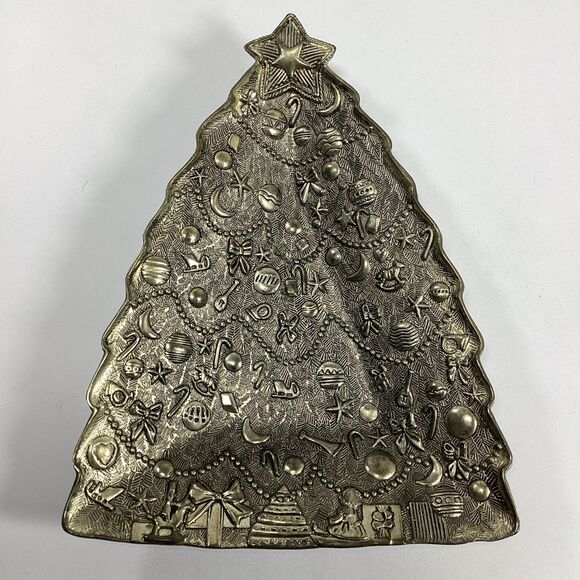 International Silver Christmas Tree Candy Dish 1995 - Picture 1 of 6